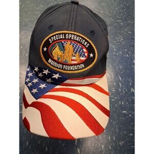Military Operations Warrior Foundation Veteran Cap Hat Flag Brim American USA